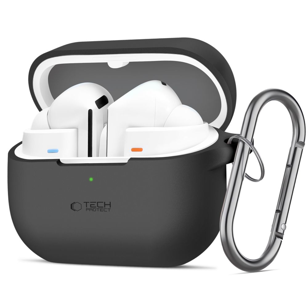 Tech-Protect silikona vāciņš ar āķi Samsung Galaxy Buds 3 / Pro - melns | Silicone Hook case for black