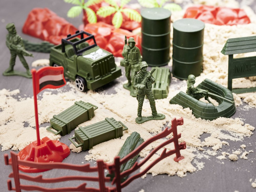 Rotaļu Spēļu Karavīri Ieroči Militārā Spectehnika Komplekts, 307 gab. | Set of Toy Soldiers Military Equipment... (1)