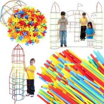 Konstruktors Bloki Salmiņi Komplekts 408 gab. 22408 | Blocks Straws Set