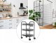 Pārvietojams plaukts uz riteņiem (ratiņi) virtuvei vai vannas istabai, Melns | Storage Trolley on Wheels