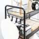 Pārvietojams plaukts uz riteņiem (ratiņi) virtuvei vai vannas istabai, Melns | Storage Trolley on Wheels