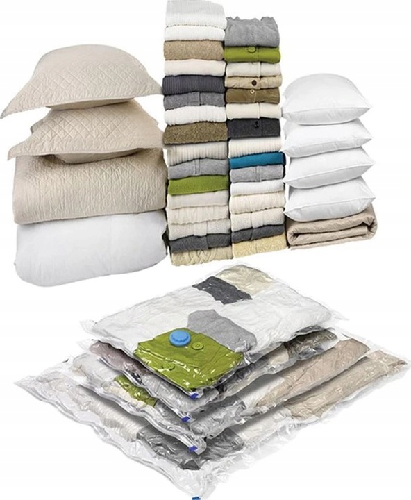 Vakuuma maiss apģērbu drēbju uzglabāšanai, 70x100 cm | Vacuum Clothing Storage Bag (3)