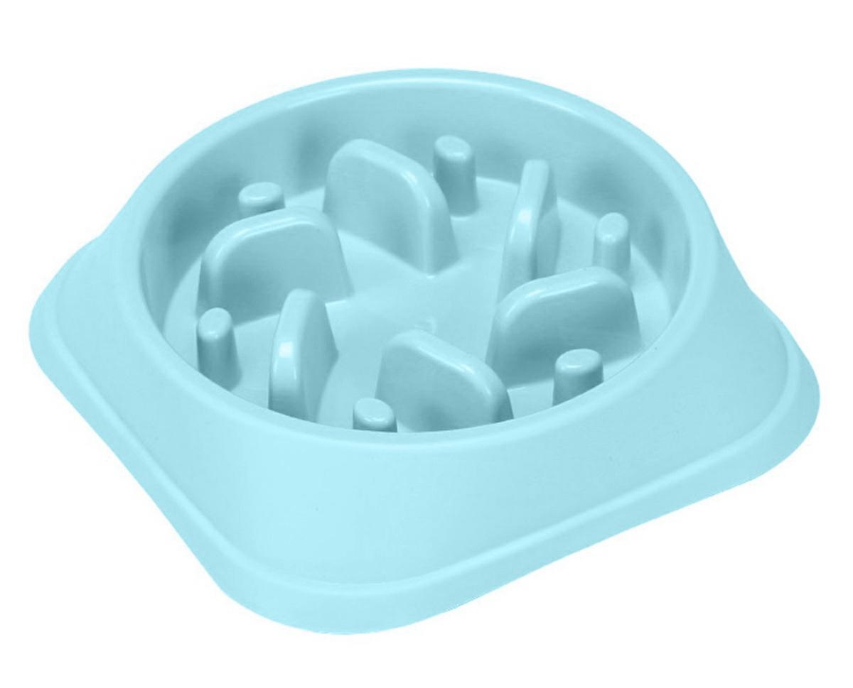 Lēnās Ēšanas Mīksta Silikona Puzles Bļoda Suņiem un Kaķiem, 17,5x4,5cm | Slow-Feed Soft Silicone Puzzle Bowl