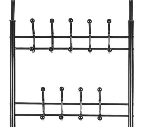 Stāvošs Grīdas Drēbju Pakaramais ar Apavu Plauktiem | Floor Rack Clothes Hanger Stand Rack with Shoe Shelves (3)
