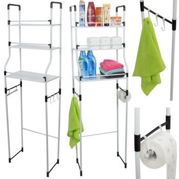 Plaukts Organizators virs Tualetes Poda, Vannas Istabas Skapītis | Shelf over Toilet Stand Bathroom Cabinet Organiser