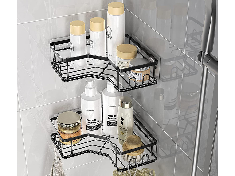 2x vannas istabas dušas stūra plaukti | Bathroom Corner Shelf for Shower (0)