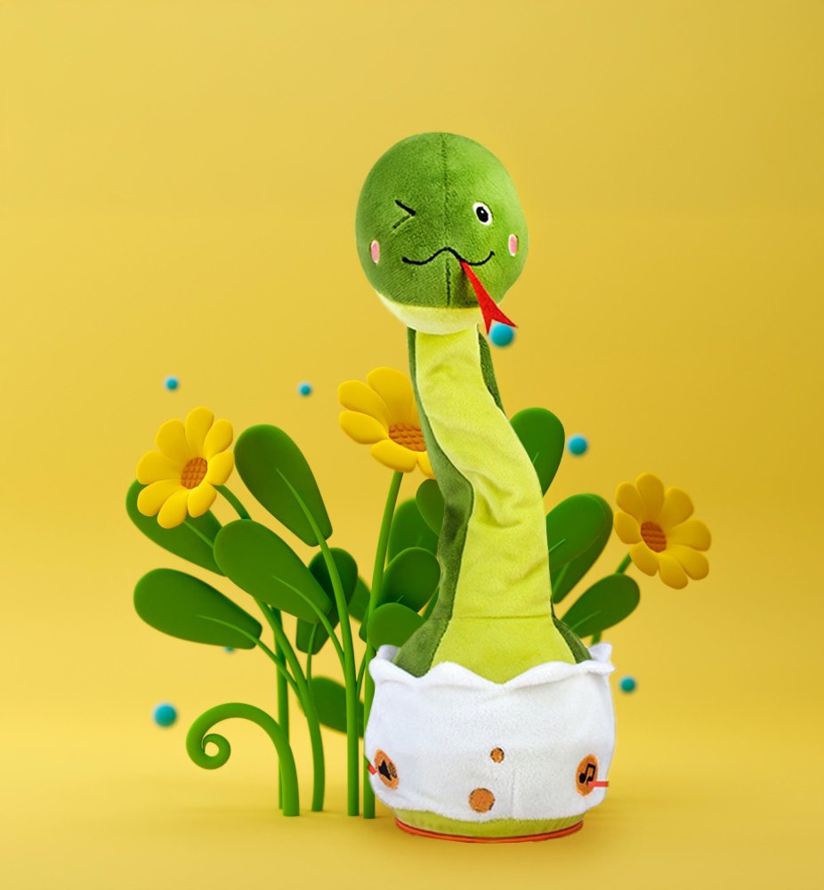 Interaktīva plīša čūska, kas dejo un spēlē melodijas (1)