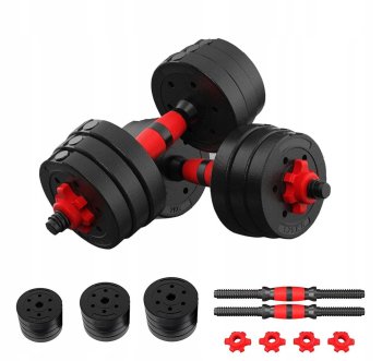 4FIZJO Regulējamās, saliekamās hanteles sportam, fitnesam, spēka treniņiem, 2x15 kg | Adjustable Dumbbells