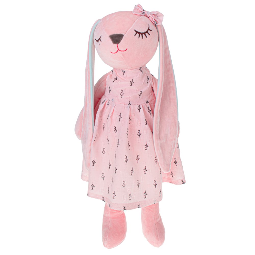 Bērnu Mīksta Plīša Rotaļlieta, 52 cm, Rozā Zaķis | Kids Baby Soft Plush Toy Pink Rabbit (4)