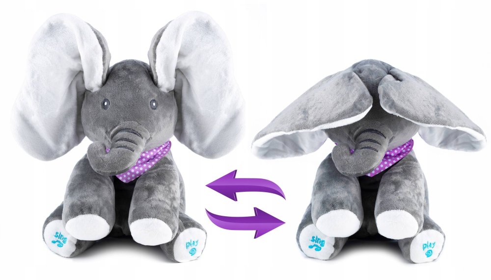 Interaktīvs plīša zilonis | Interactive Plush Elephant (2)