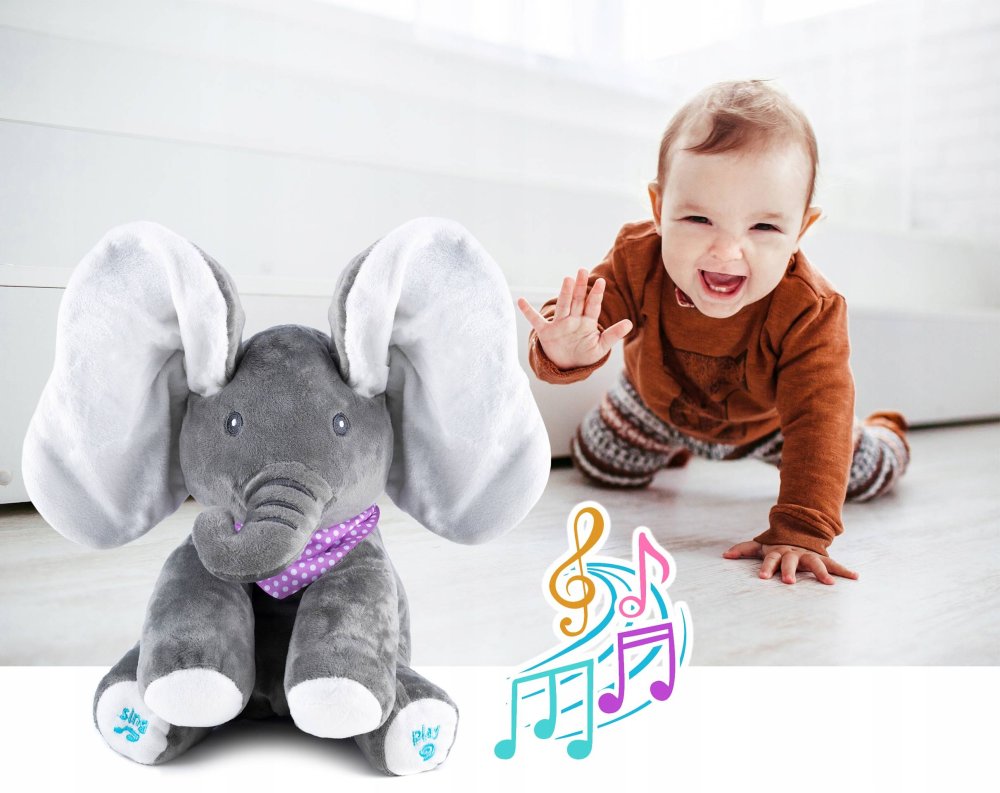 Interaktīvs plīša zilonis | Interactive Plush Elephant (6)