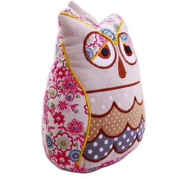 Spilventiņš, mīksta rotaļlieta, talismans "Rozā Pūce" | Soft Toy Mascot Owl