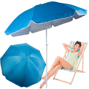 Dārza Pludmales Lietussargs Saulessargs ar Aizsardzību pret UV Stariem, 170cm | Large Garden Pool Parasol