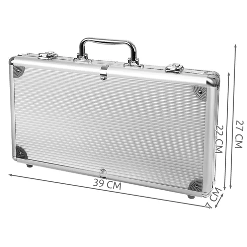 Pokera komplekts ar 300 žetoniem alumīnija koferī (1)