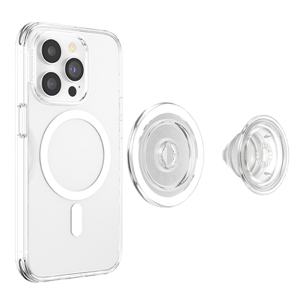 Popsockets PopGrip MagSafe 2 telefona turētājs un statīvs – caurspīdīgs (2)