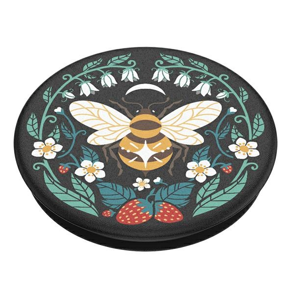 Popsockets 2 Bee Boho telefona turētājs un statīvs – melns (0)