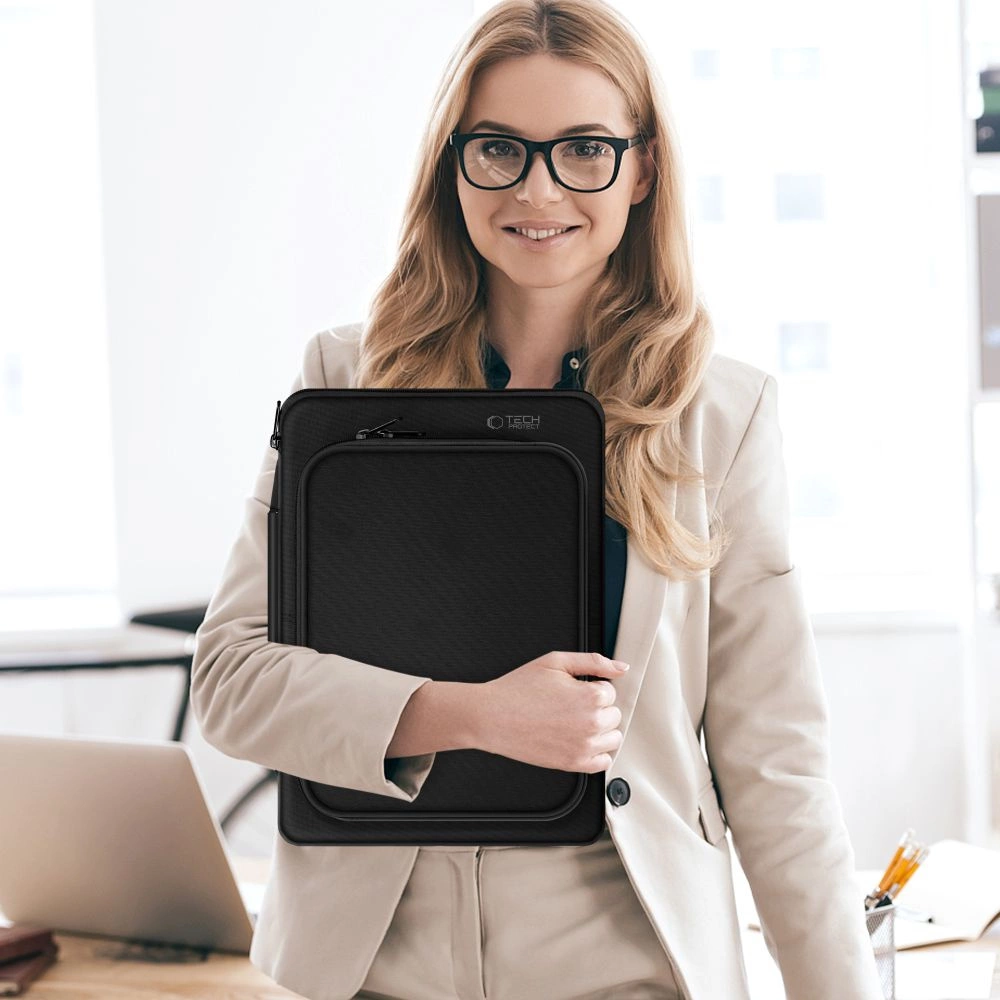 Tech-Protect Basic 15-16" Klēpjdatora, Portatīvā Datora Soma, Datorsoma, Melna (8)