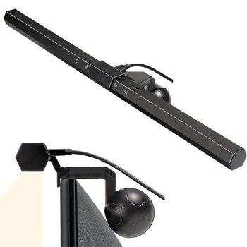 LED monitora lampa ar klipsi un regulējamu gaismas toni