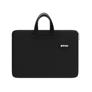 BWOO 14 collu laptopa soma no neoprēna ar rokturi, melna