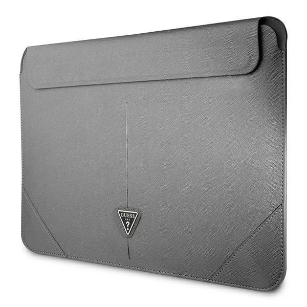 Guess Saffiano Triangle Logo case for a 16" laptop - silver (0)