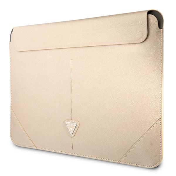 Guess Saffiano Triangle Logo case for a 16" laptop - beige (0)