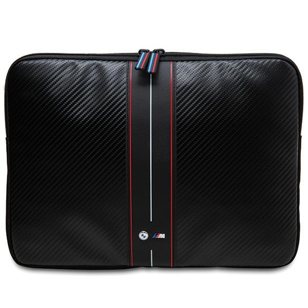 BMW Carbon & Red Stripe apvalks 16" klēpjdatoram - melns | sleeve for a laptop black