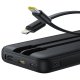 Baseus Lipow 10000mAh 22,5W ārējā baterija ar diviem iebūvētiem vadiem un displeju (ar papildu melnu Baseus Simple...