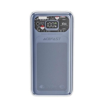 Acefast Sparkling Series Power Bank with LCD Display 10000mAh, 30W, Gray | Pārnēsājams Ārējais Portatīvais...
