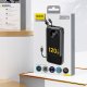 Dudao K13 10000mAh portatīvais lādētājs ar iebūvētu kabeli - Melns | Powerbank With Built-In Cable Black
