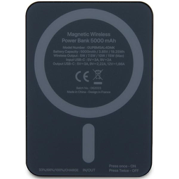 Powerbank indukcyjny Karl Lagerfeld NFT Outline Ikonik MagSafe 5000mAh - black (1)
