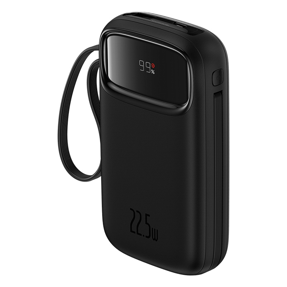 Baseus Qpow2 20000mAh 22.5W jaudīgais akumulators ar diviem kabeļiem un digitālo displeju + Baseus Simple USB-C 3A... (3)