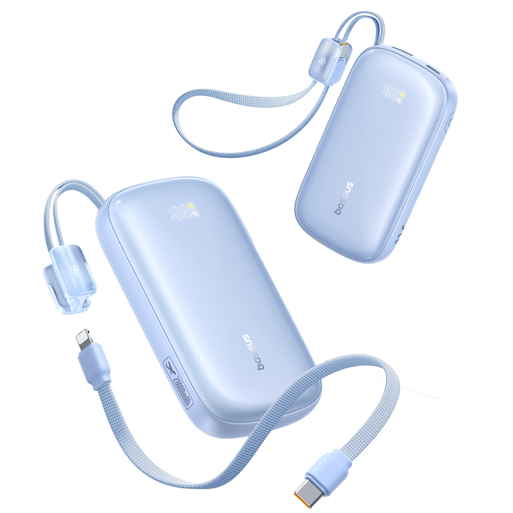 Baseus EnerFill FC21 Qpow 3 Ultra 20000mAh 22,5W ārējais akumulators ar displeju un komplektā iekļautu kabeli –... (0)