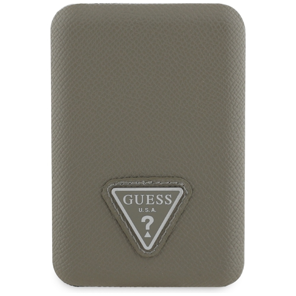 Guess Grained Triangle portatīvā baterija ar MagSafe 5000mAh 15W USB‑C – brūna (0)