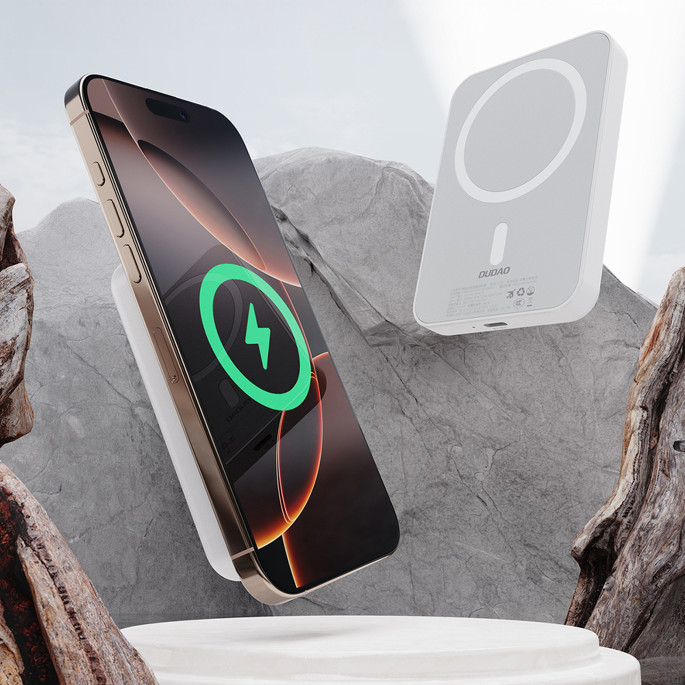 Dudao K26 ārējā baterija 10000mAh 20W USB-A / USB-C / MagSafe – balta (0)