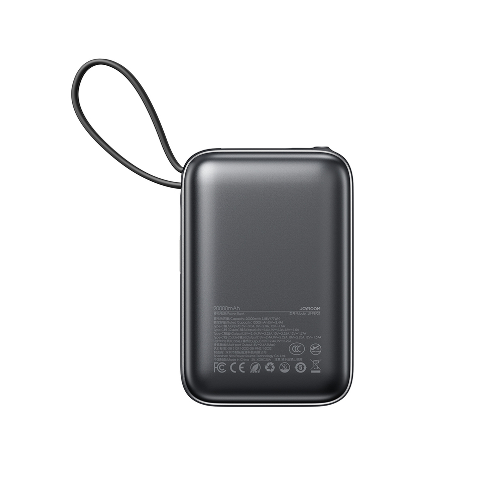 Joyroom JR-PBF29 Ārējais Akumulators 20000mAh 22.5W ar Kabeļiem Melns (1)