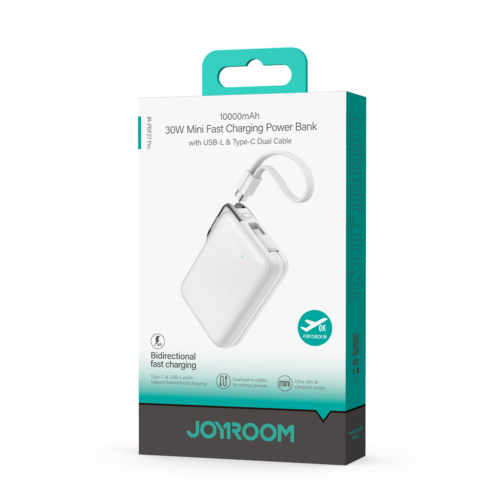 Ārējais akumulators Joyroom JR-PBF27 Pro 10000mAh 30W - Balts (0)