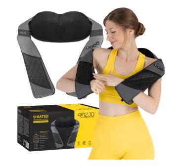 4Fizjo Shiatsu Luxury+ Šiacu Sildošs Kakla Muguras Plecu 3D Masažieris Masieris Visam Ķermenim | Back Shoulder Neck Body Massager
