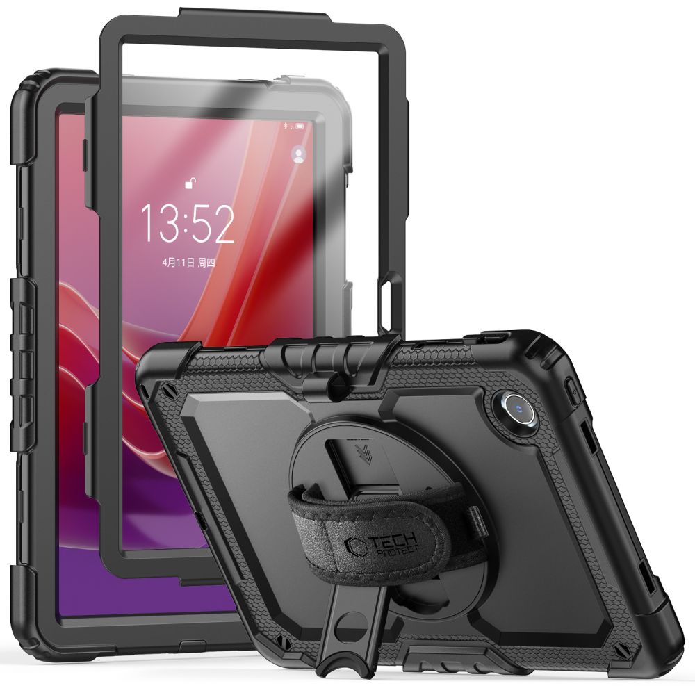 Lenovo Tab M11 11'' (TB-330FU) Tech-Protect Solid360 Cover Case, Black | Planšetes Vāciņš Maciņš Apvalks Grāmatiņa