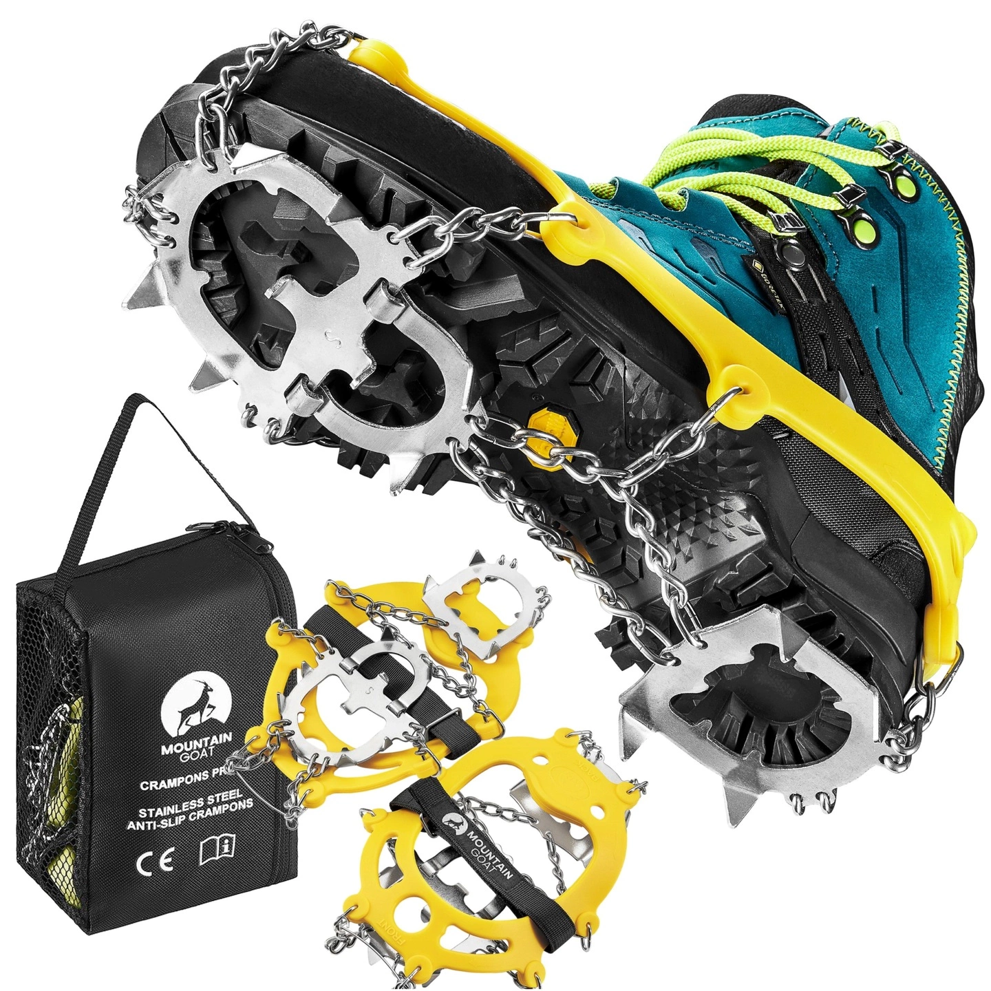 Dzelkšņi apaviem MOUNTAIN GOAT Premium pārgājieniem, S (35-36) (3)