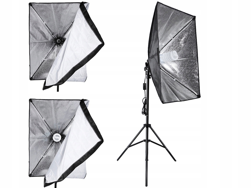 2X 135W pastāvīgās gaismas komplekts Soft Box ar statīvu, mājas foto studija | Home Photo Studio Light Kit (2)