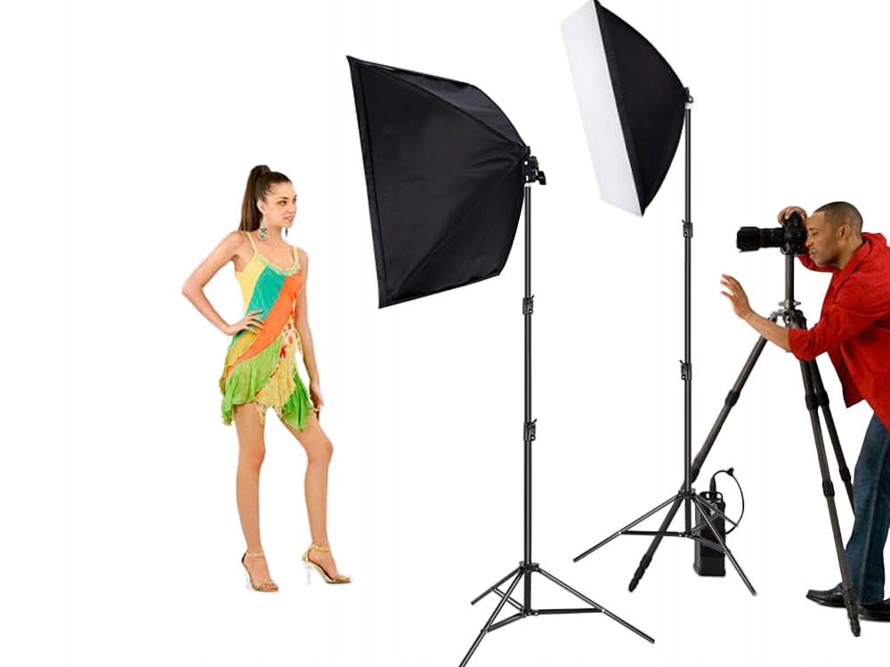 2X 135W pastāvīgās gaismas komplekts Soft Box ar statīvu, mājas foto studija | Home Photo Studio Light Kit (4)