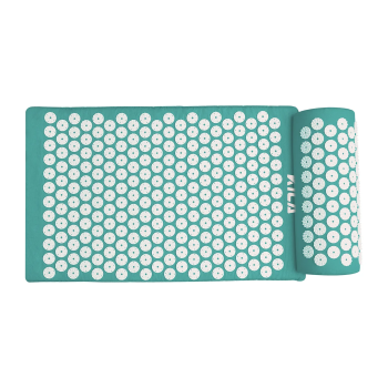 KiCA AuraSpike Kuznecova aplikators Akupresūras paklājiņš akupunktūras masāžas paklājs + Spilvens | Massage mat + Pillow (62 x 41cm, Green)