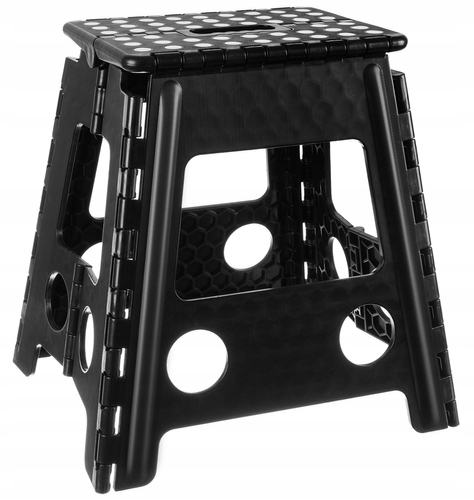 Saliekamā taburete, pakāpiens virtuvei, bērnistabai vai vannas istabai, 39cm, Melns | Folding Anti-slip Step Stool (7)