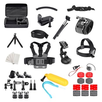 GoPro Hero Sporta kameru stiprinājumu aksesuāru komplekts 50 gab. | SJCAM Sports Action Camera Accessory Montage Kit Set
