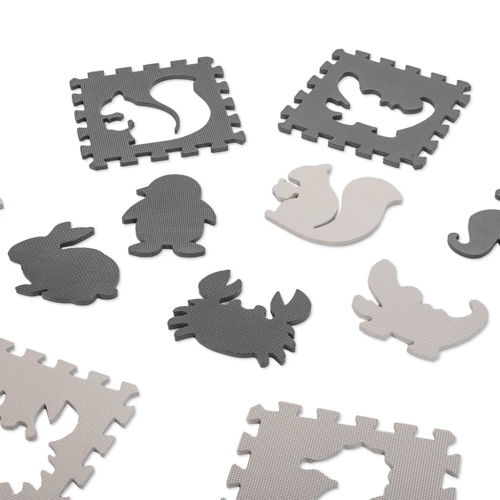 Bērnu spēļu grīdas Puzle paklājs putu paklājiņš Dzīvnieki - 9 gab 85x85cm | Kids Foam Floor Puzzle Mat Animals (1)