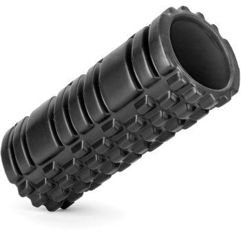 4Fizjo Masāžās Rullis Joga Fitnesa Pilates Putu Rullis | Yoga Massager Crossfit EVA Foam Roller 33x13.5cm Black