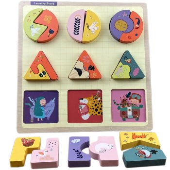 Izglītojošas koka puzles Dzīvnieki Figūras Zkb-2053