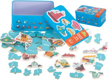 Bērnu Attīstošā Puzle, Transportlīdzekļi, 24 gab. | Kids Educational Puzzle, Vehicles