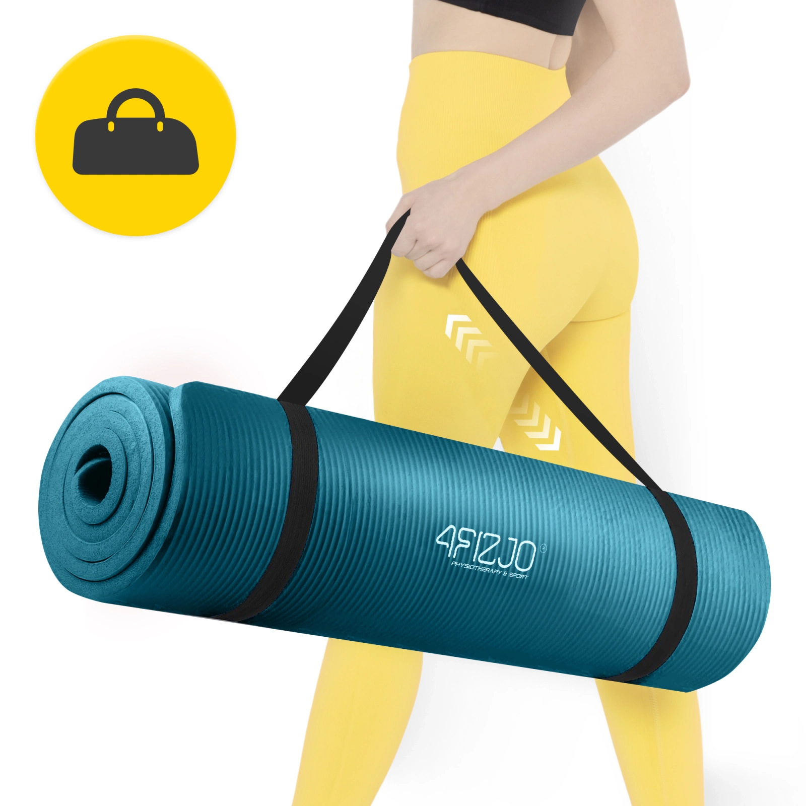 4FIZJO NBR vingrošanas paklājs 190x100 cm, biezs 1.5 cm, zils (2)