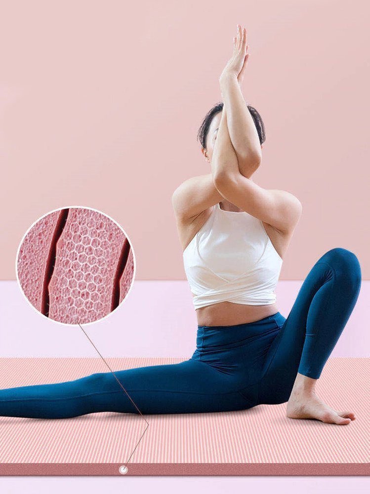 Wozinsky Sporta vingrošanas jogas fitnesa paklājs NBR, 181cm x 63cm x 1cm biezais, Zils | Foam Fitness Yoga Mat (5)